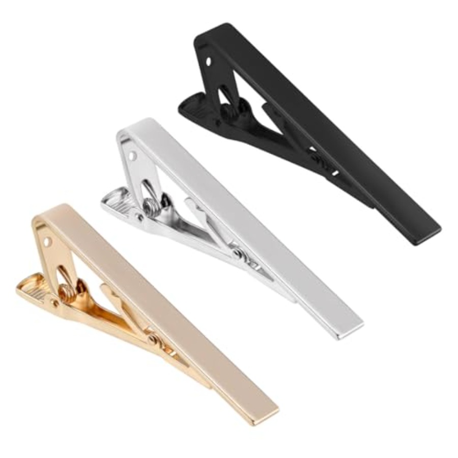 Tie Bar Set Gift - 3 Pack Tie Clips for Men