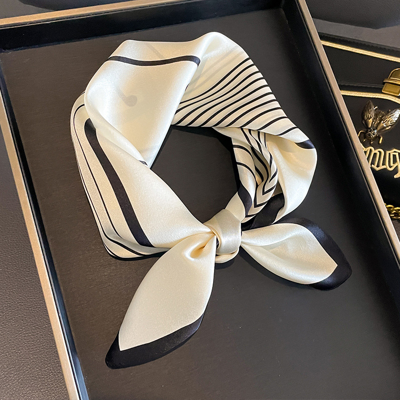 Ascot Neck Scarf - Design Shawl 100% Real Silk Square