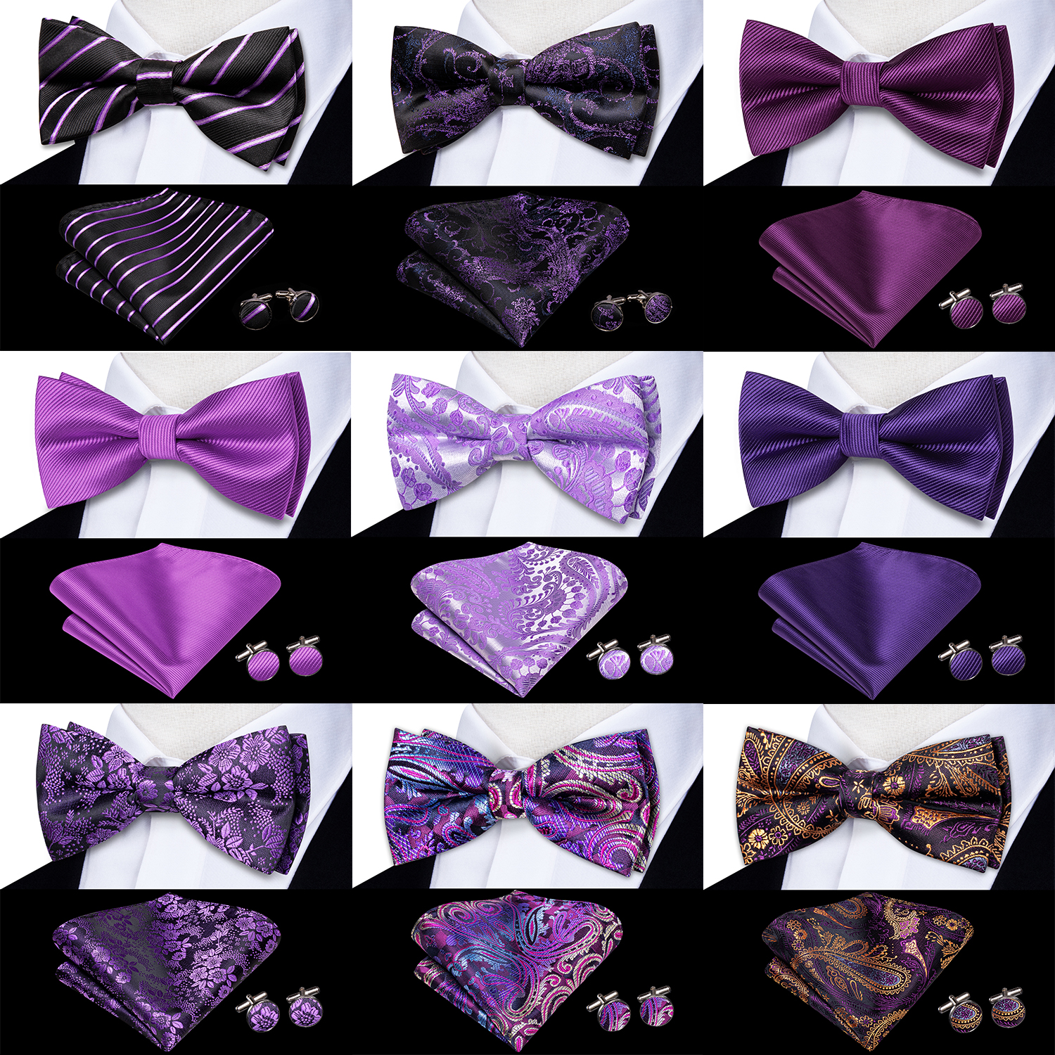 Purple Lilac Lavender Pansy Vi – обзор и цена Bow Tie Pre Tied