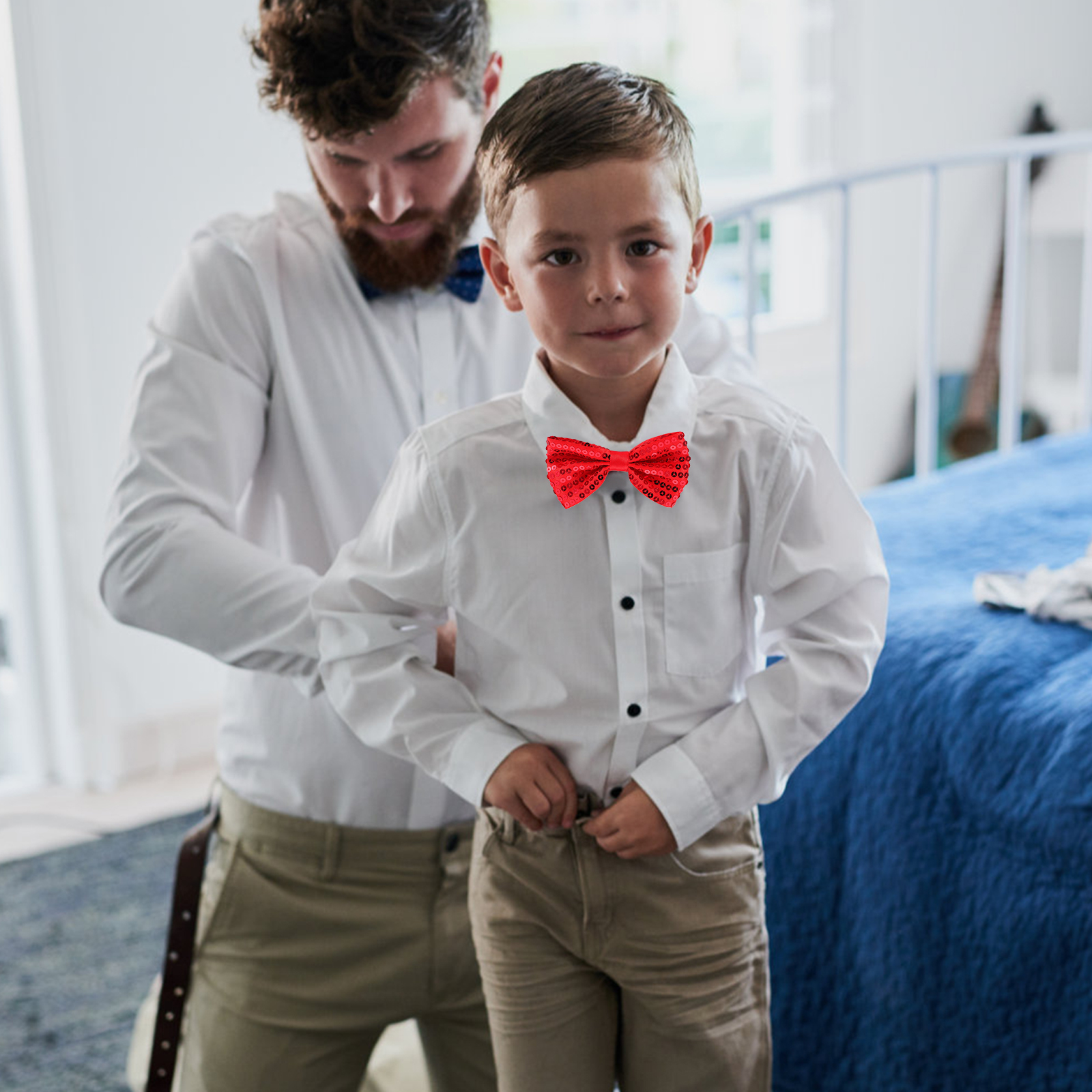 5Pcs Children Sparkly Sequin B – обзор и цена Bow Tie Pre Tied
