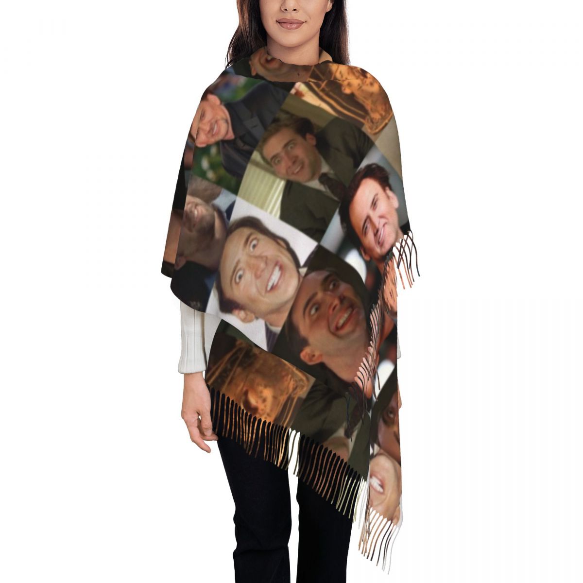 Nicolas Cage Funny Face Meme S – обзор и цена Pashmina Wrap Large