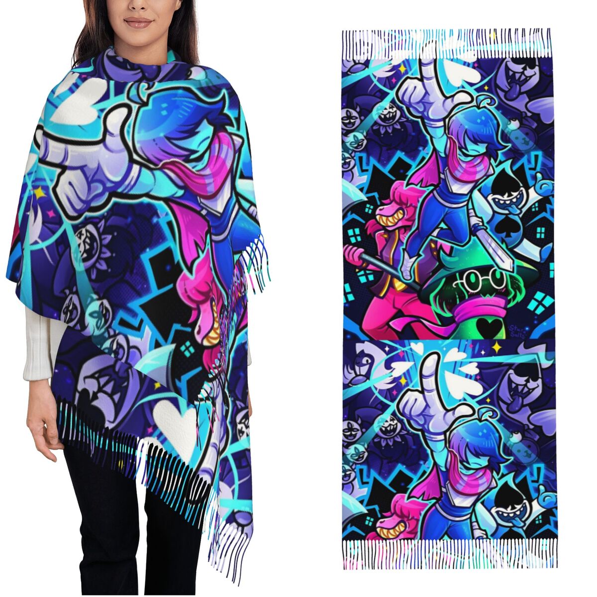 Deltarunes  Shawl Wraps Womens – обзор и цена Pashmina Wrap Large
