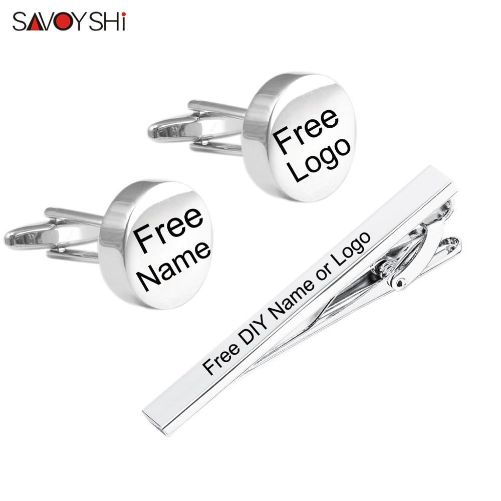 SAVOYSHI Free Engraving Name C – обзор и цена Tie Bar Set Gift
