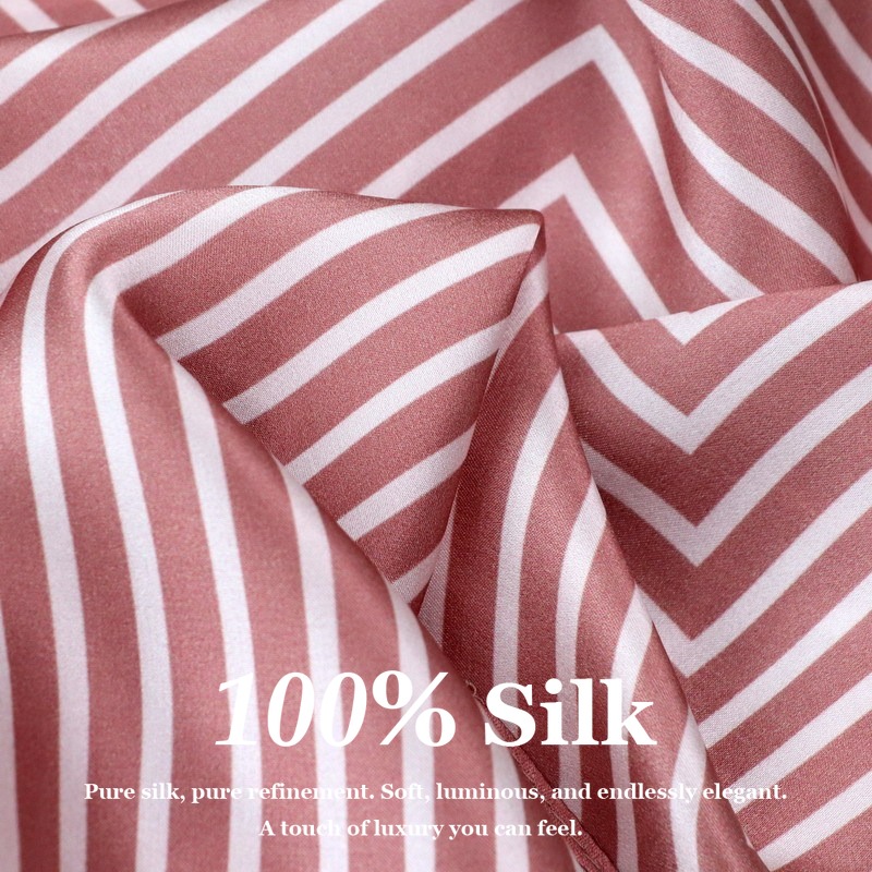 100% Pure Silk Scarf Women Hij – обзор и цена Silk Tie Striped