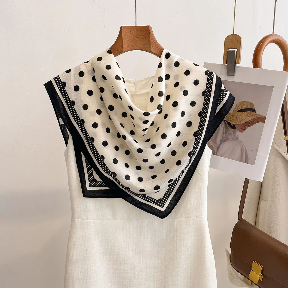 Luxury Polka Dot Printed Squar – обзор и цена Face Scarf Mask