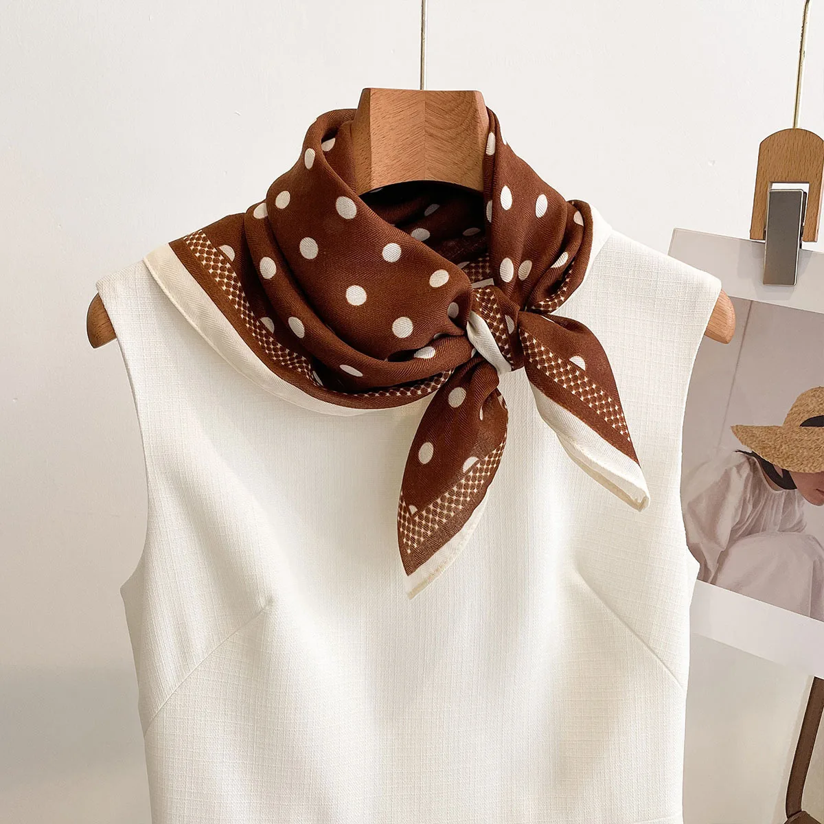 Luxury Polka Dot Printed Squar – обзор и цена Face Scarf Mask
