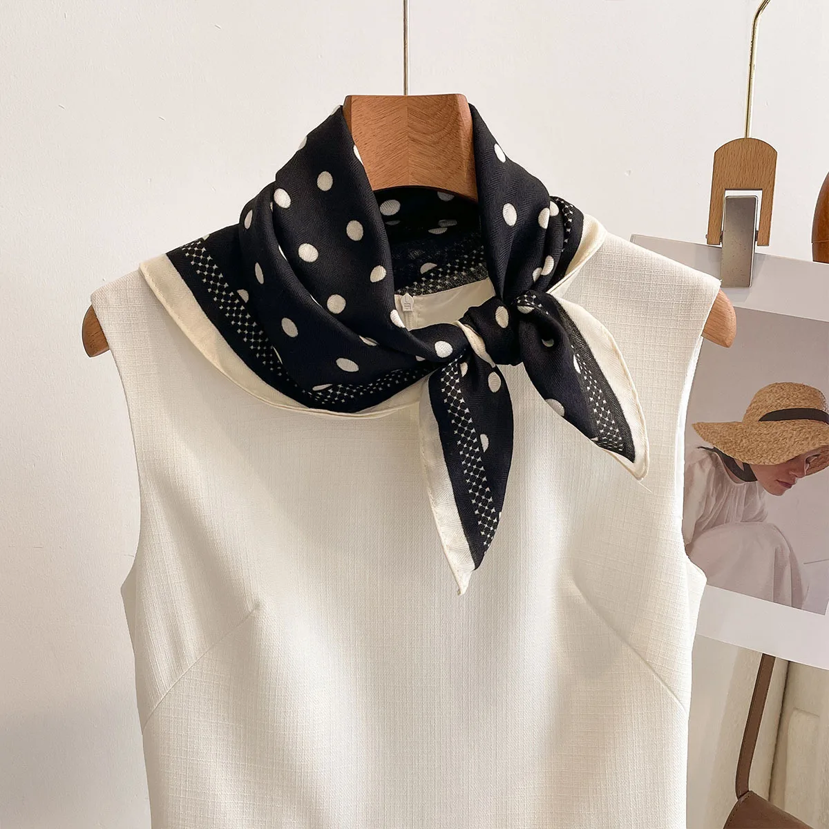 Luxury Polka Dot Printed Squar – обзор и цена Face Scarf Mask