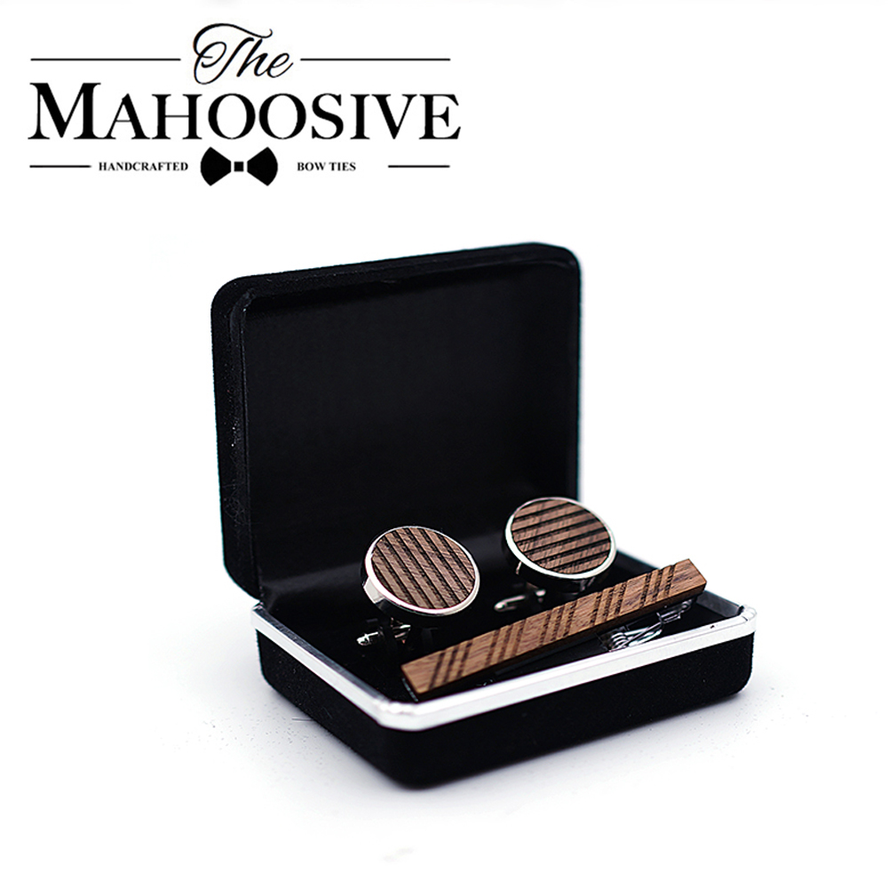 High Quality Wood Cuff links n – обзор и цена Tie Bar Set Gift