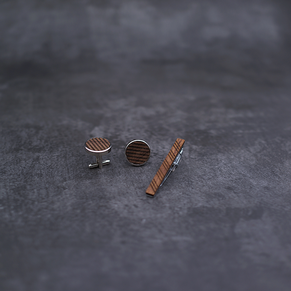 High Quality Wood Cuff links n – обзор и цена Tie Bar Set Gift