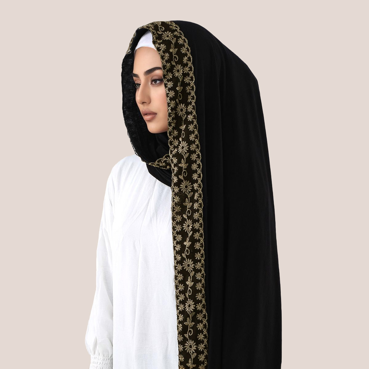 Lace Embroidery Cotton Jersey  – обзор и цена Head Wrap Turban