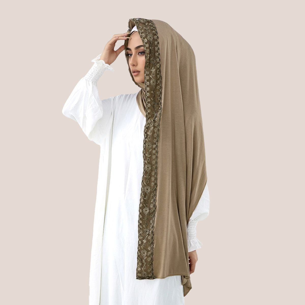 Lace Embroidery Cotton Jersey  – обзор и цена Head Wrap Turban