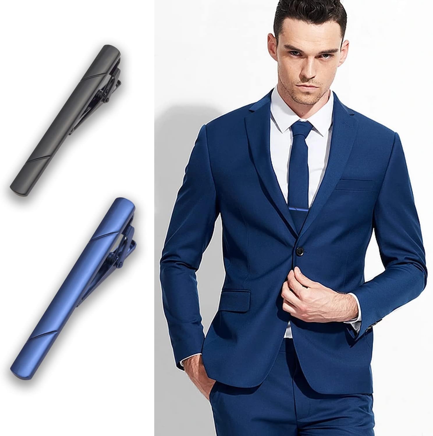 4Pcs Tie Clips for Men with Gi – обзор и цена Tie Clip Silver