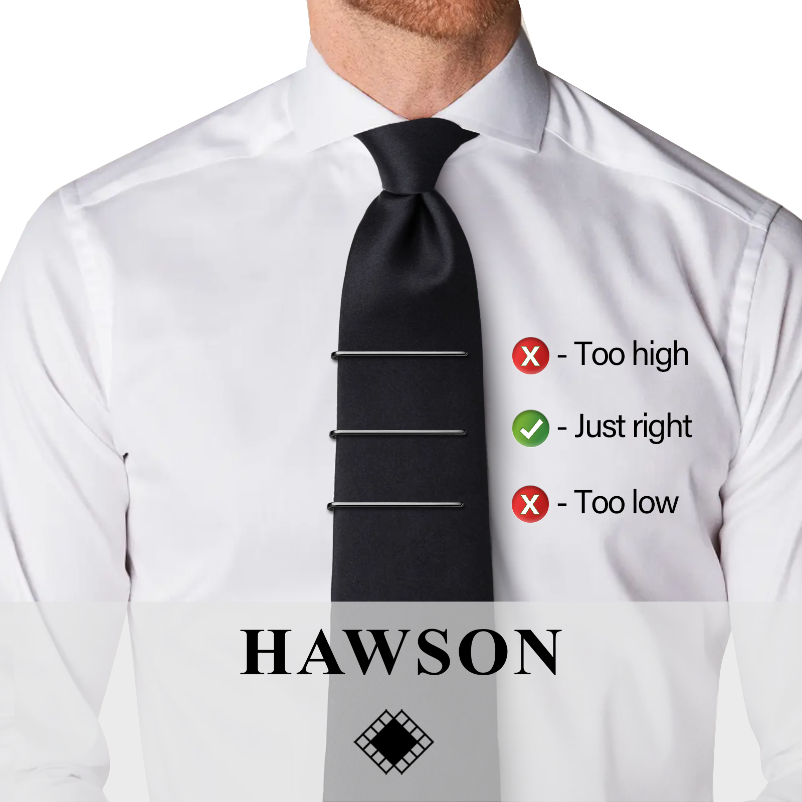 HAWSON Tie Clips for Men 4Pcs  – обзор и цена Tie Bar Set Gift