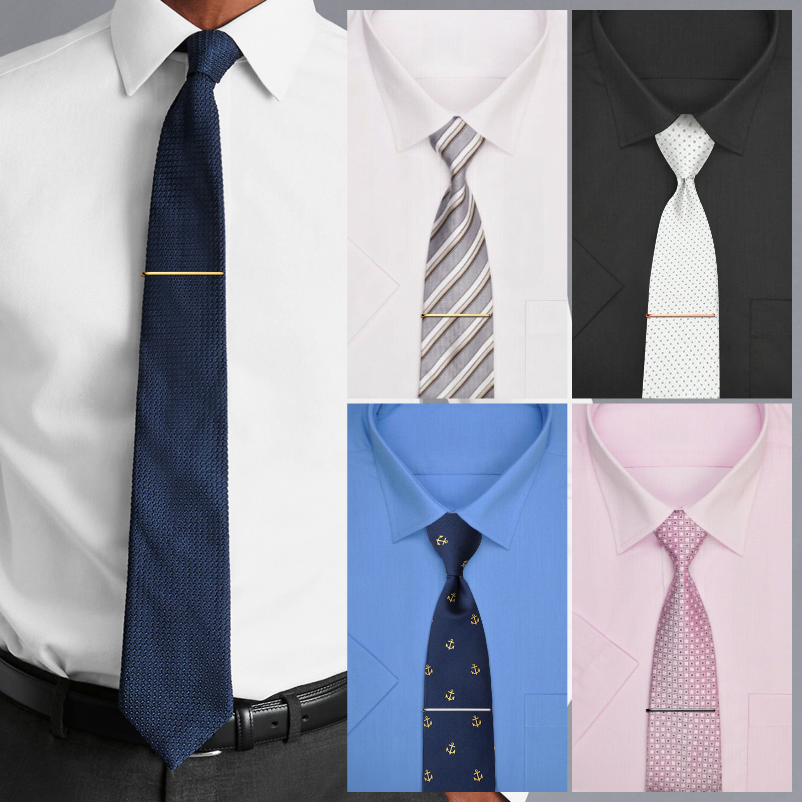 HAWSON Tie Clips for Men 4Pcs  – обзор и цена Tie Bar Set Gift