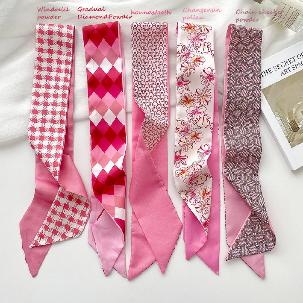 2-6pcs/set Silk Satin Scarf Wo – обзор и цена Ascot Neck Scarf