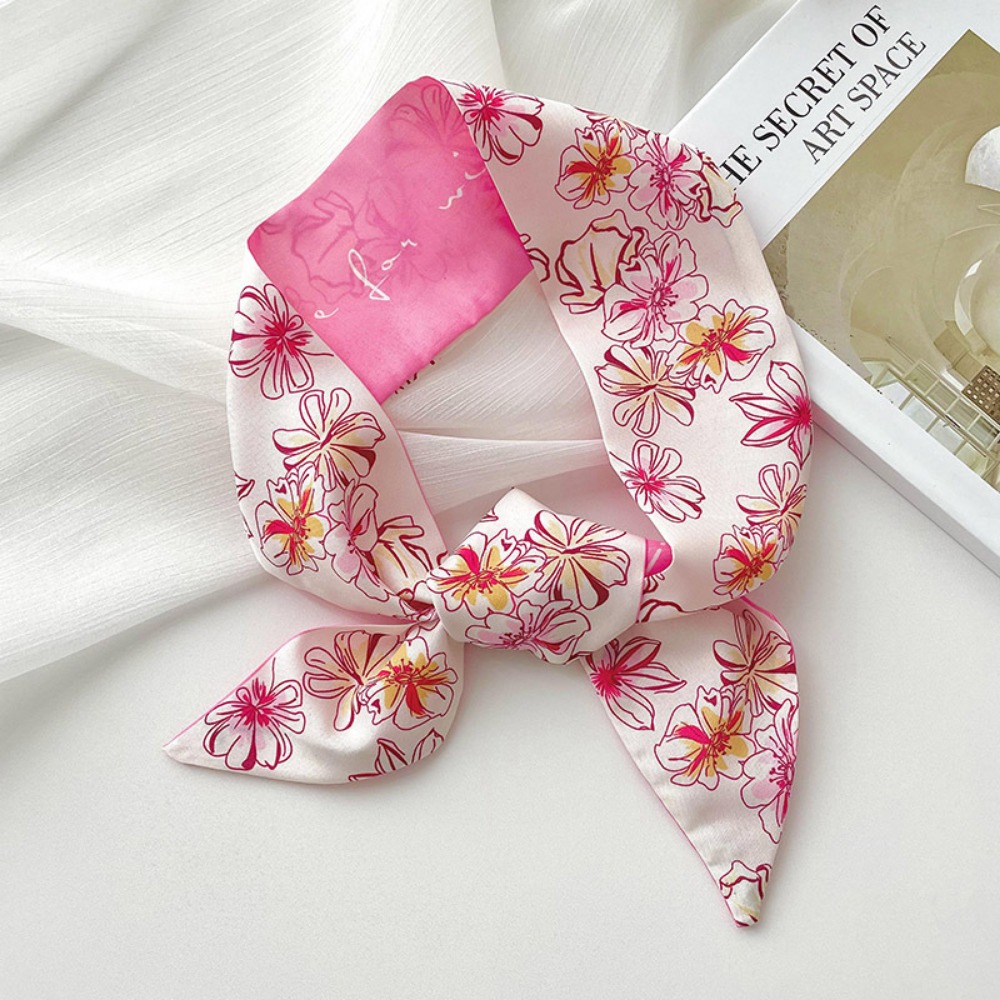 2-6pcs/set Silk Satin Scarf Wo – обзор и цена Ascot Neck Scarf