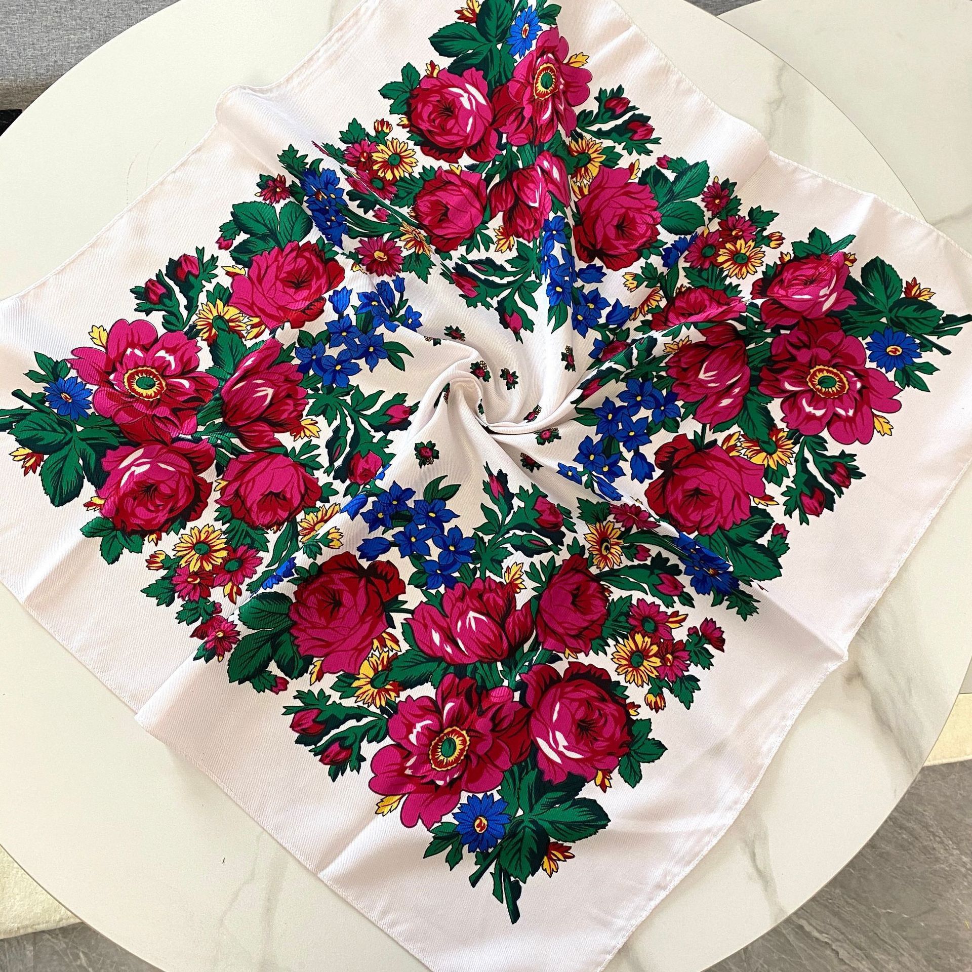 70*70cm Russian Floral Square  – обзор и цена Bandana Cotton