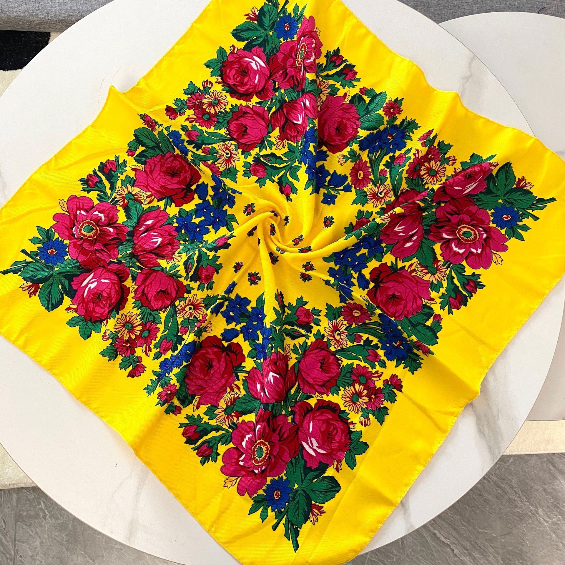 70*70cm Russian Floral Square  – обзор и цена Bandana Cotton