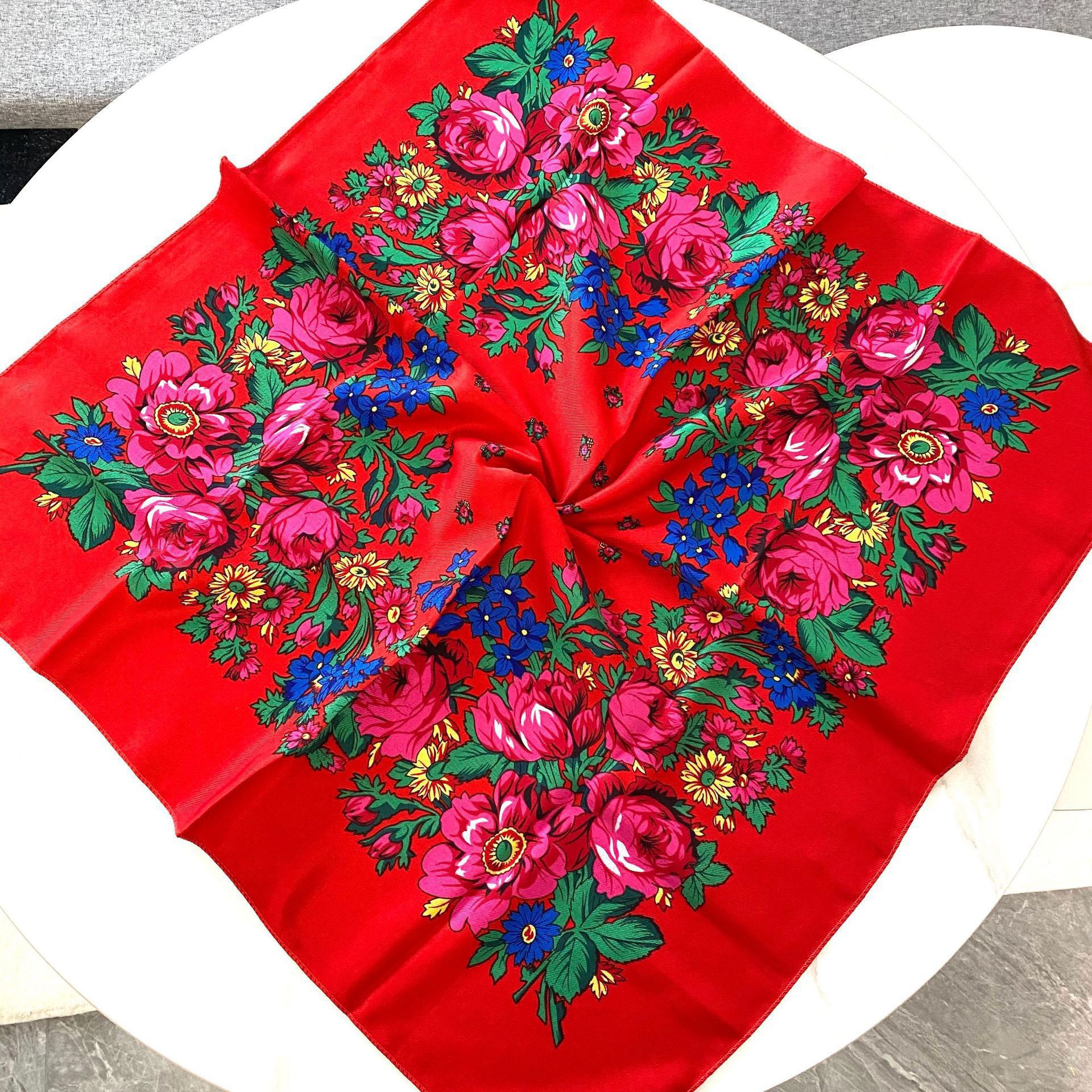 70*70cm Russian Floral Square  – обзор и цена Bandana Cotton