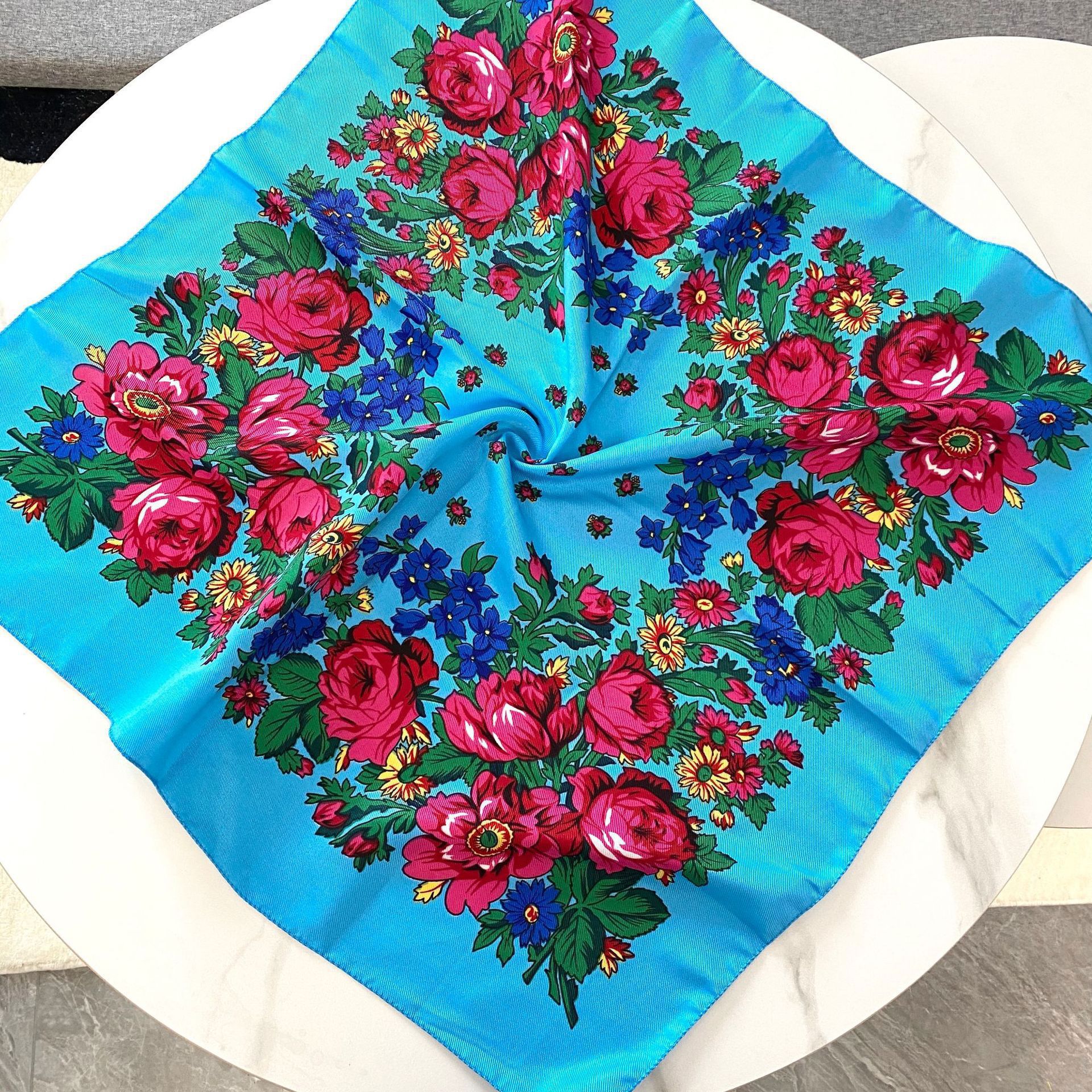 70*70cm Russian Floral Square  – обзор и цена Bandana Cotton