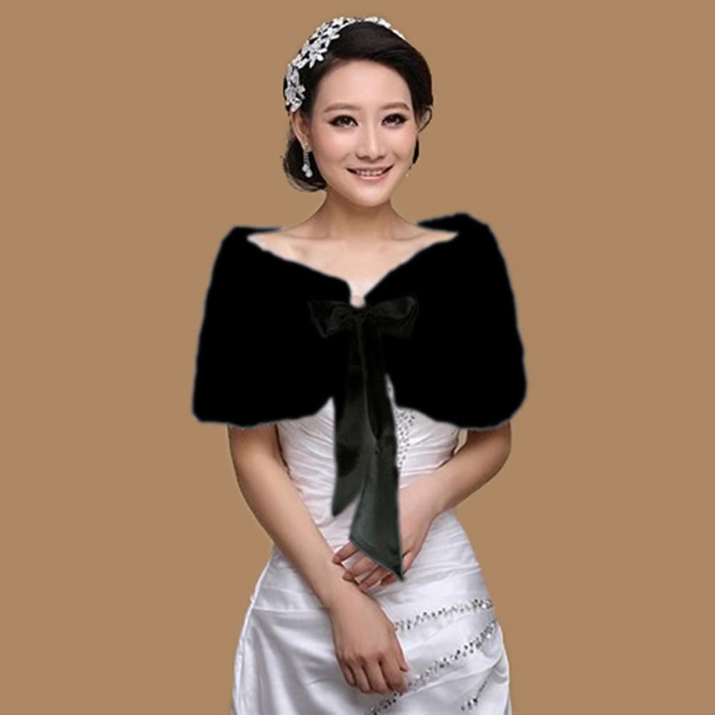Women's Bridal Wedding Faux Fu – обзор и цена Stole Wedding Shawl