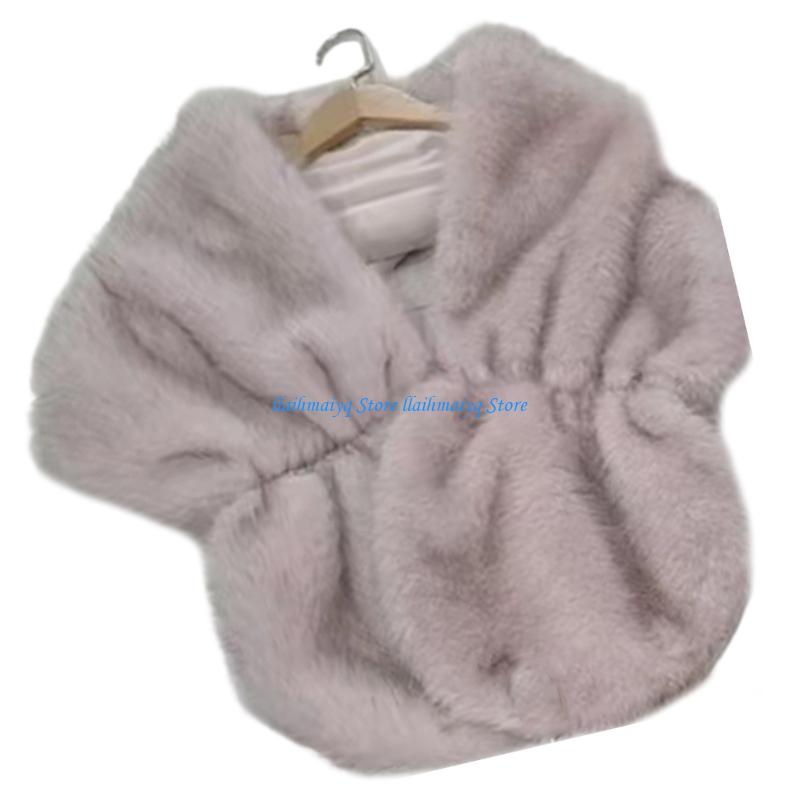 573B Luxurious Artificial Furs – обзор и цена Stole Wedding Shawl