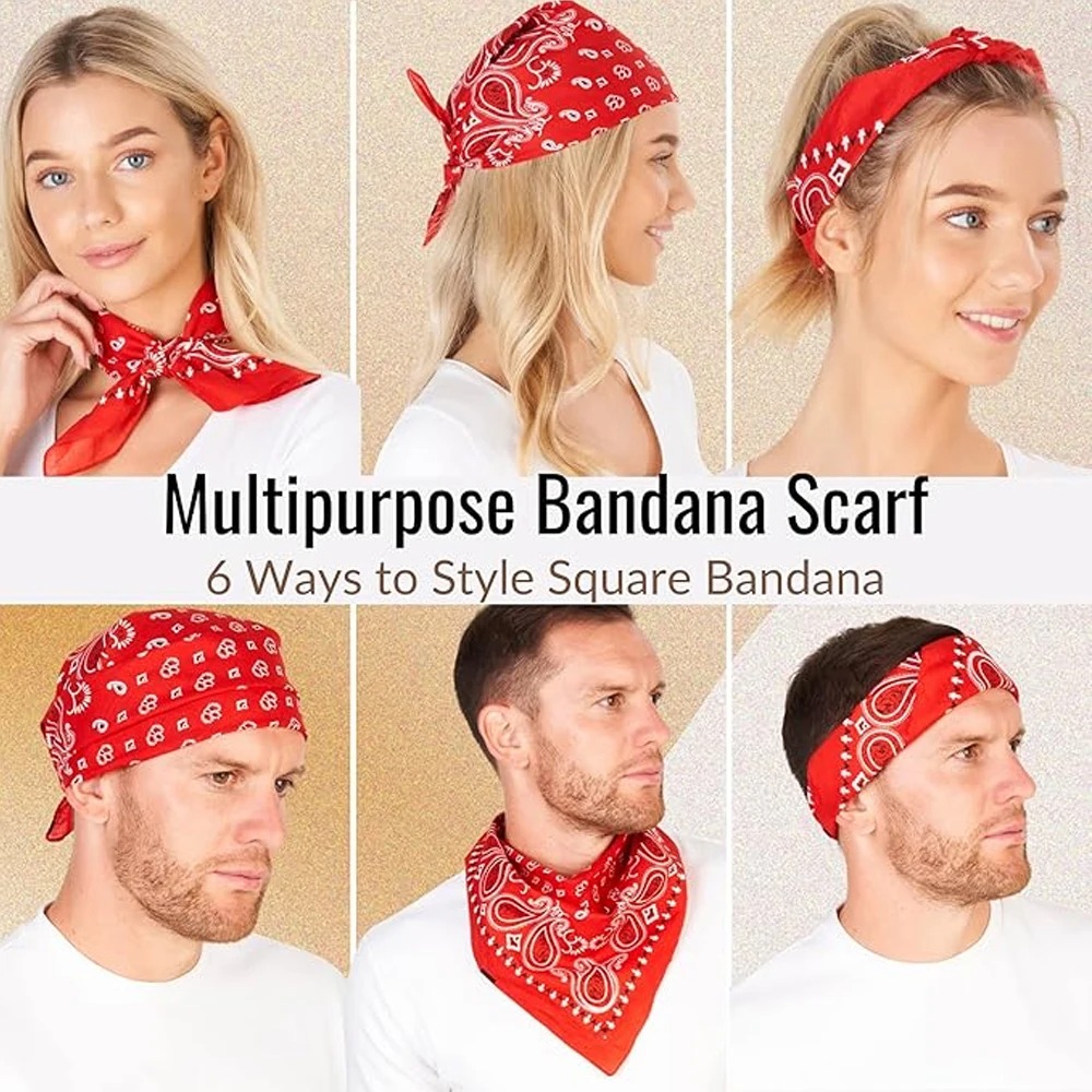 Unisex Men Women Bandana Hairb – обзор и цена Handkerchief Cotton Men