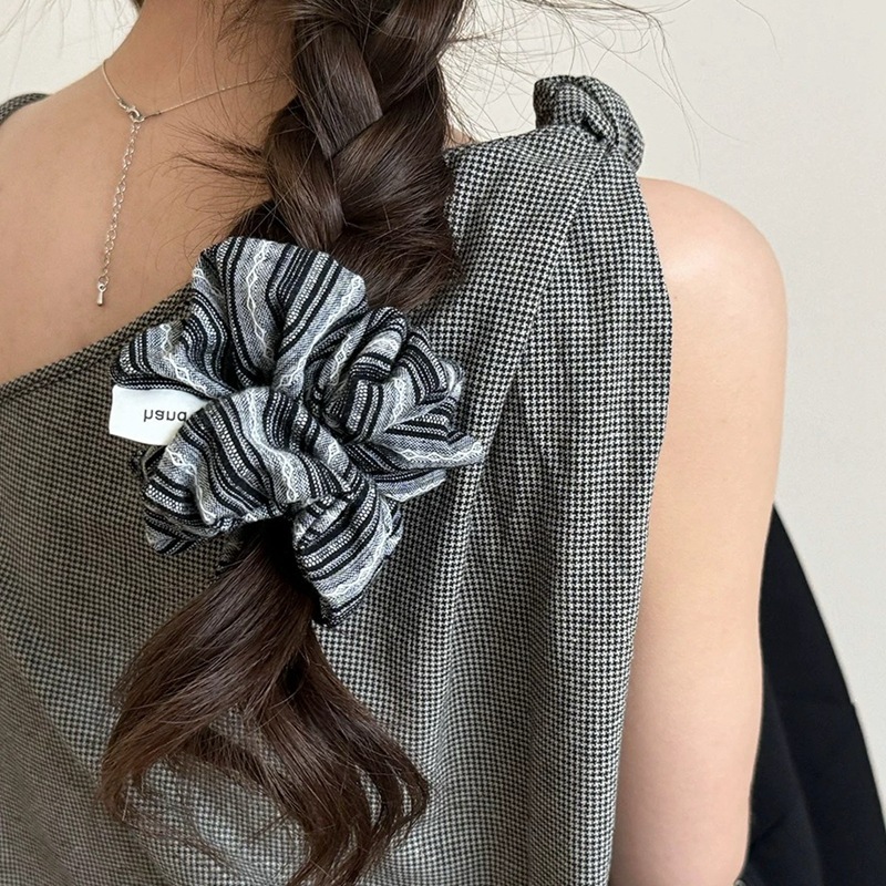 2024 Korea Fashion Stripe Hair – обзор и цена Silk Tie Striped