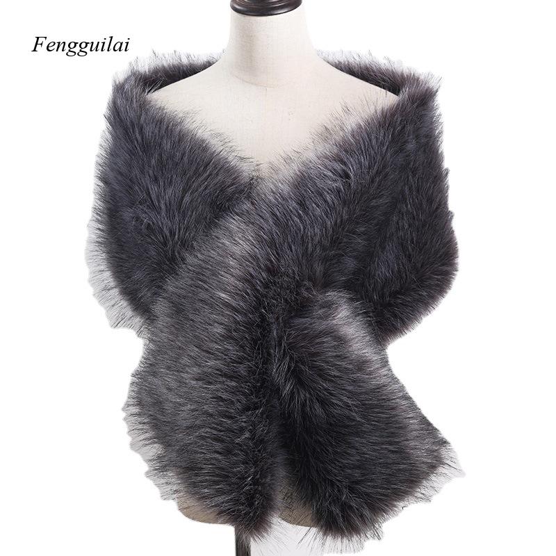 Women's White Faux Fur Shawl B – обзор и цена Stole Wedding Shawl