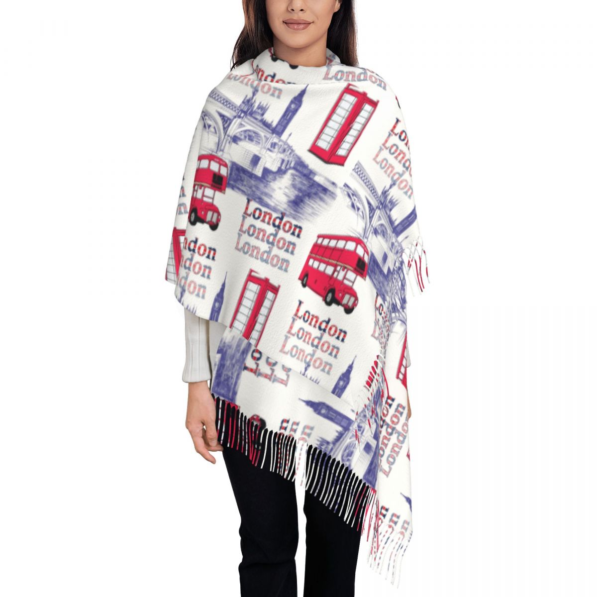 London England Scenes Shawls W – обзор и цена Pashmina Wrap Large