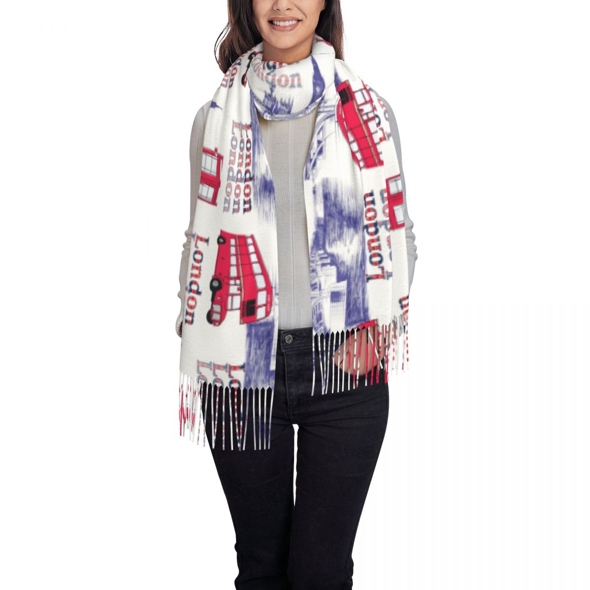 London England Scenes Shawls W – обзор и цена Pashmina Wrap Large
