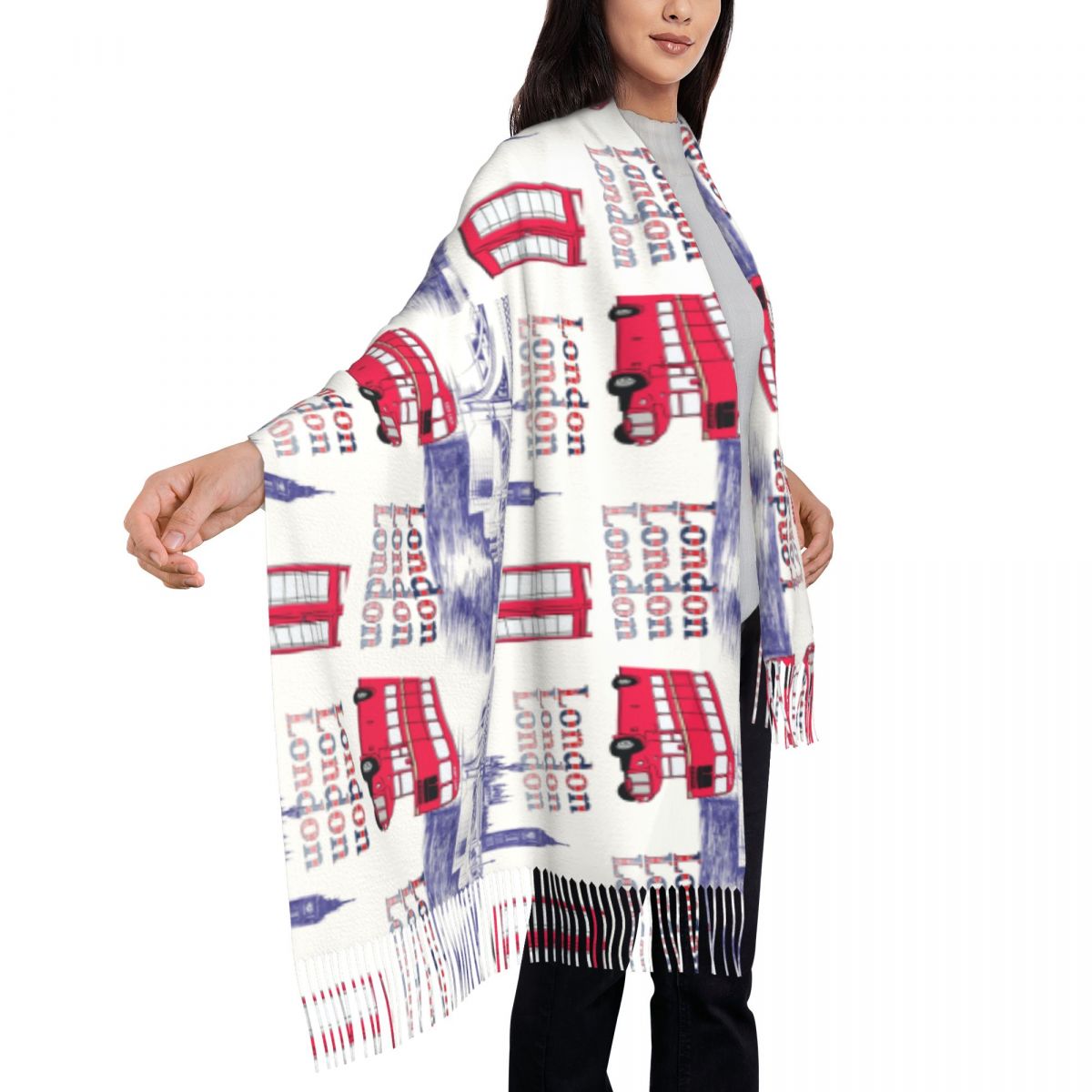 London England Scenes Shawls W – обзор и цена Pashmina Wrap Large