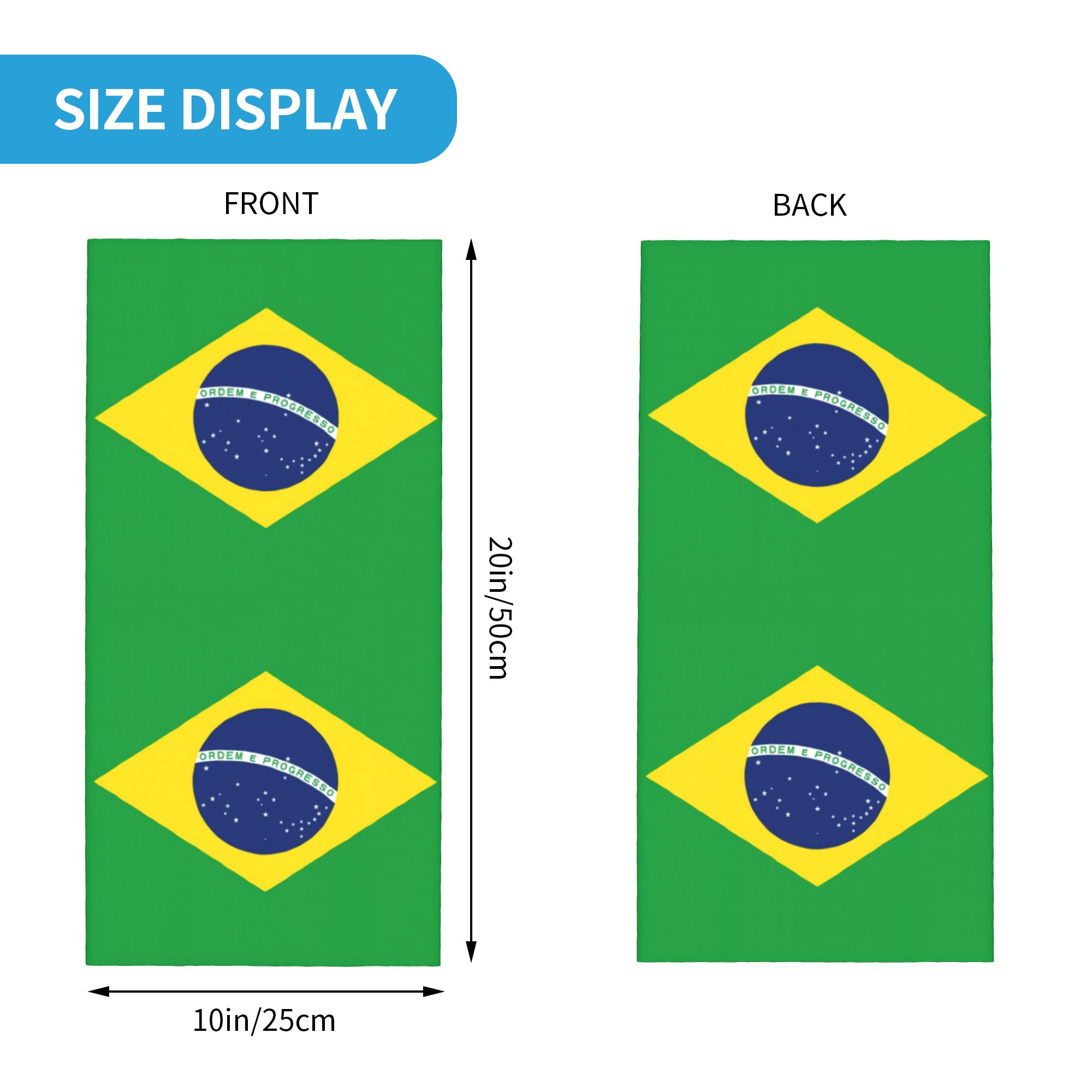 Custom Brazil Flag Bandana Nec – обзор и цена Neck Warmer Tube