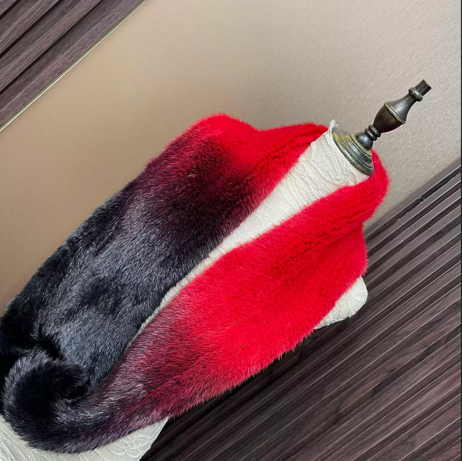 Ombre Color Genuine Mink Fur S – обзор и цена Infinity Scarf Knit