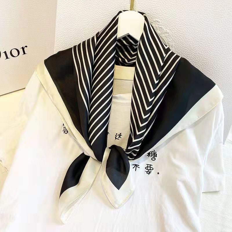 Fashion Square 70cm Black and  – обзор и цена Silk Tie Striped