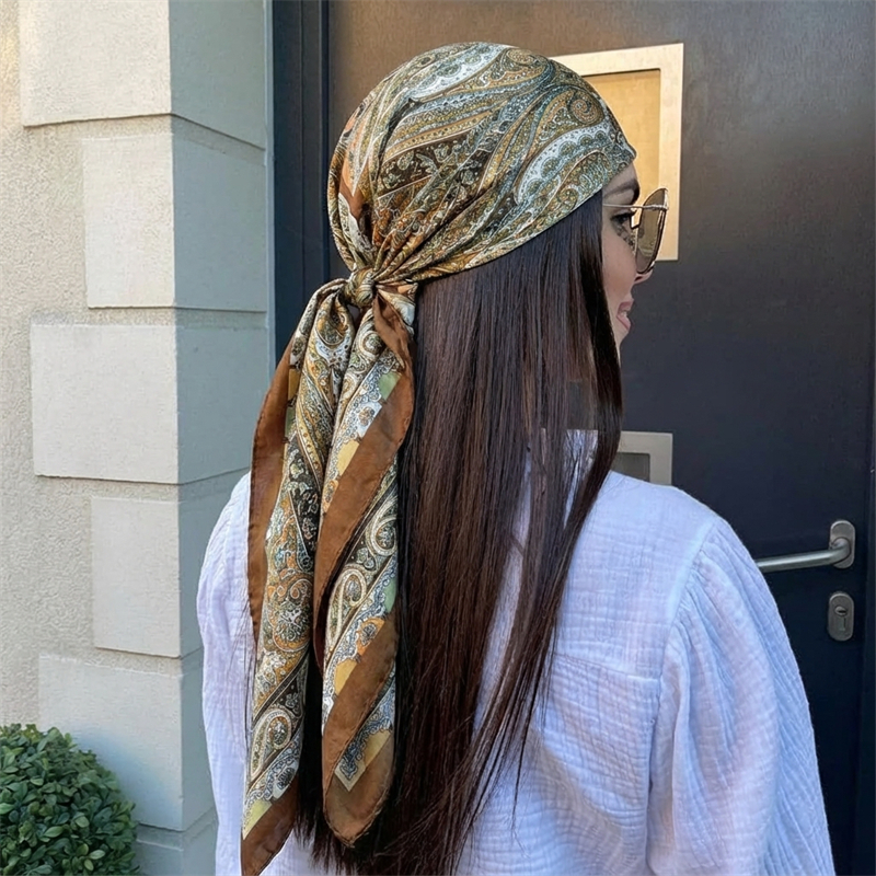 Women Spring Summer Square Sca – обзор и цена Silk Neck Scarf