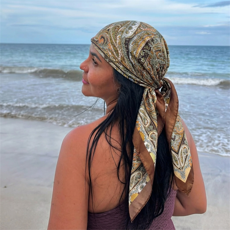 Women Spring Summer Square Sca – обзор и цена Silk Neck Scarf