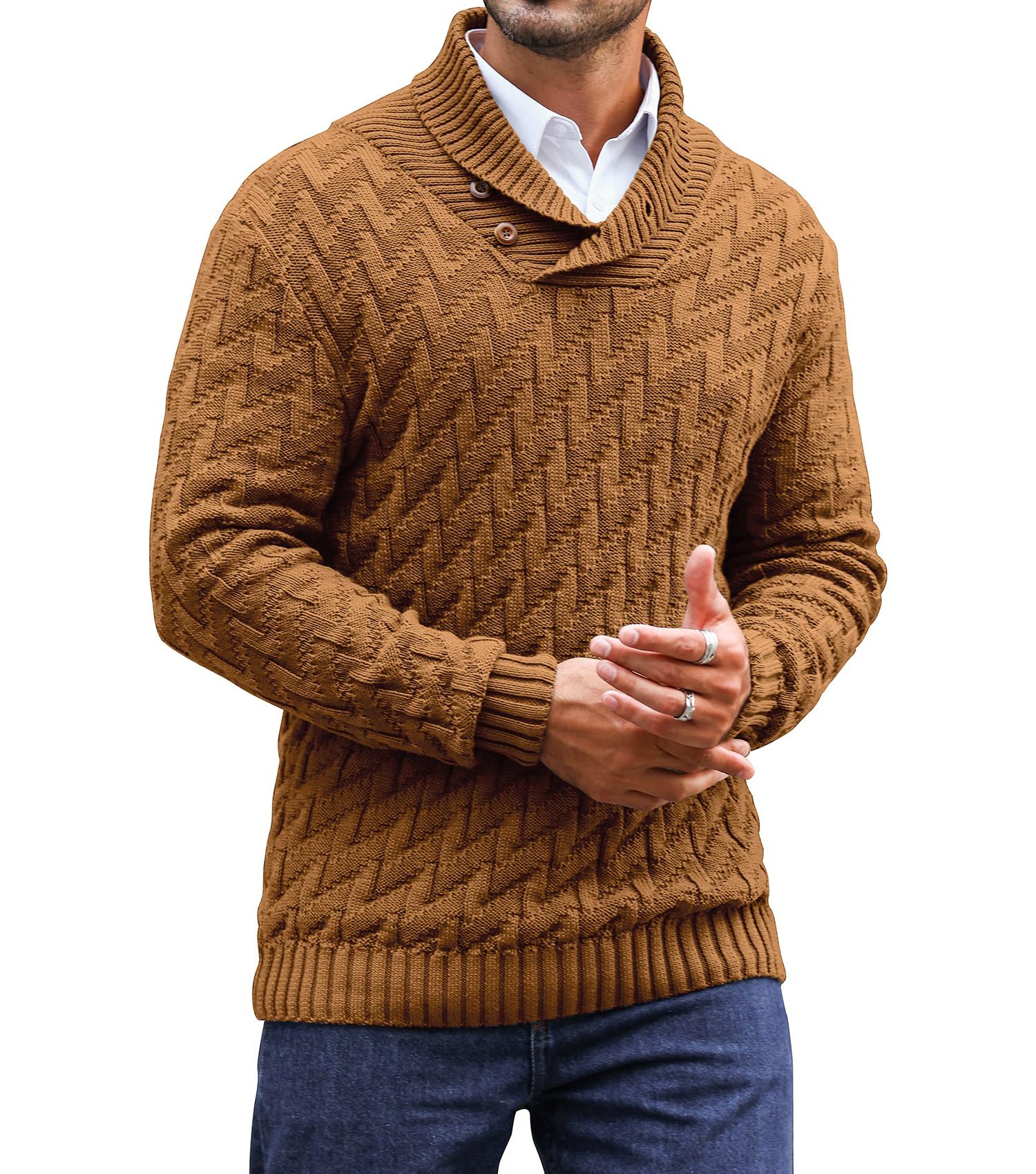 Men's Sweater Spring Shawl Col – обзор и цена Muffler Men Wool