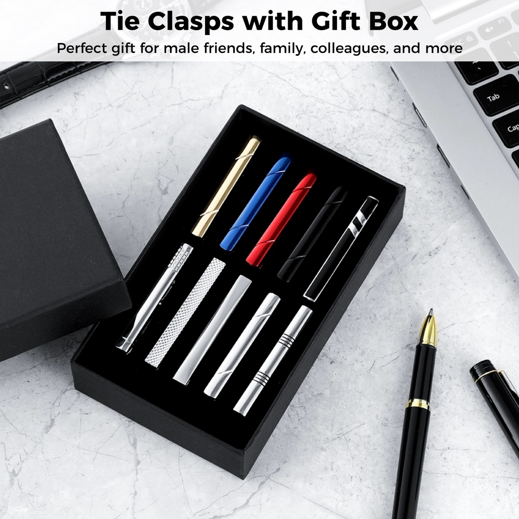 10Pcs Tie Clips Tie Clip Set F – обзор и цена Tie Bar Set Gift