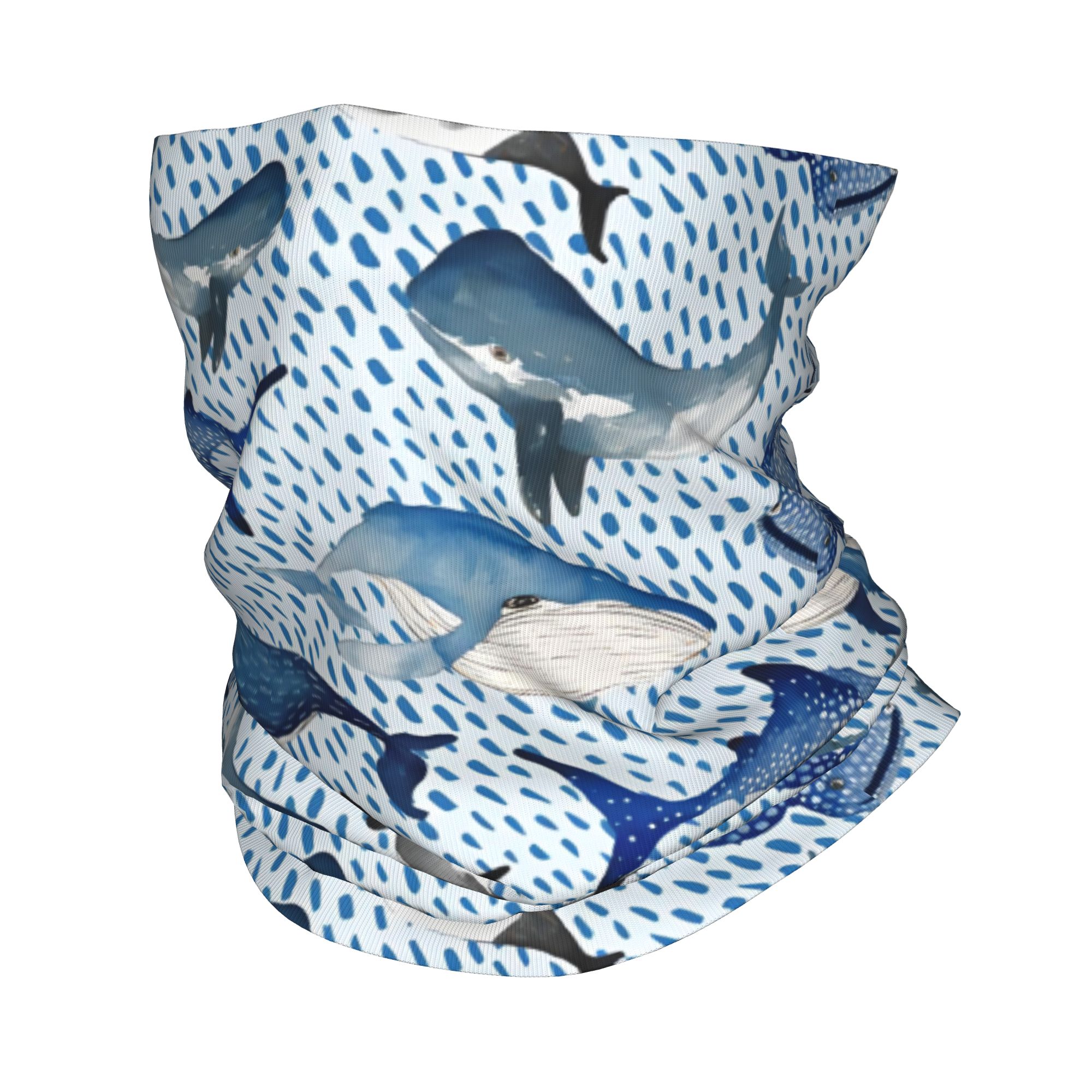 Custom Blue Watercolour Shark  – обзор и цена Neck Warmer Tube