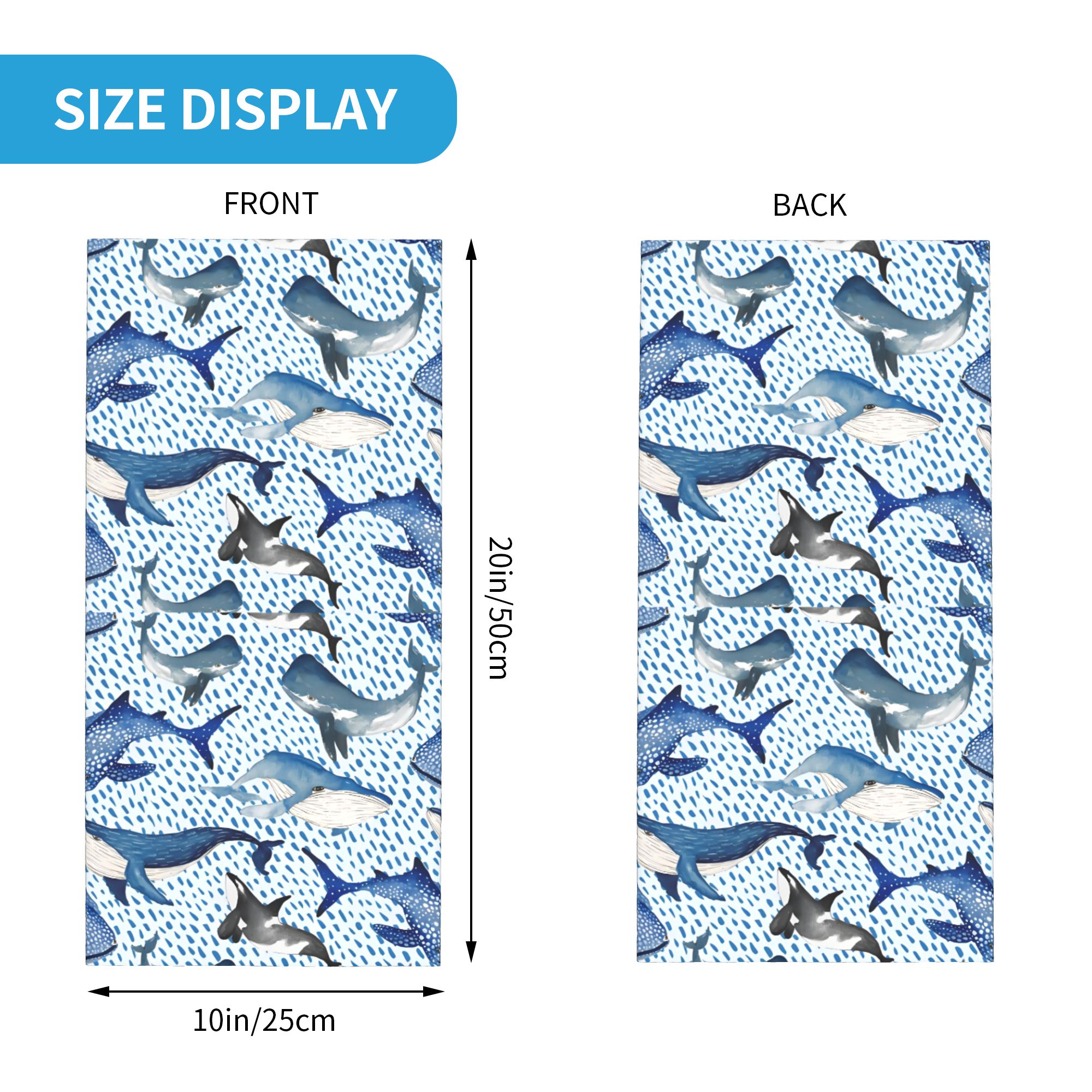 Custom Blue Watercolour Shark  – обзор и цена Neck Warmer Tube