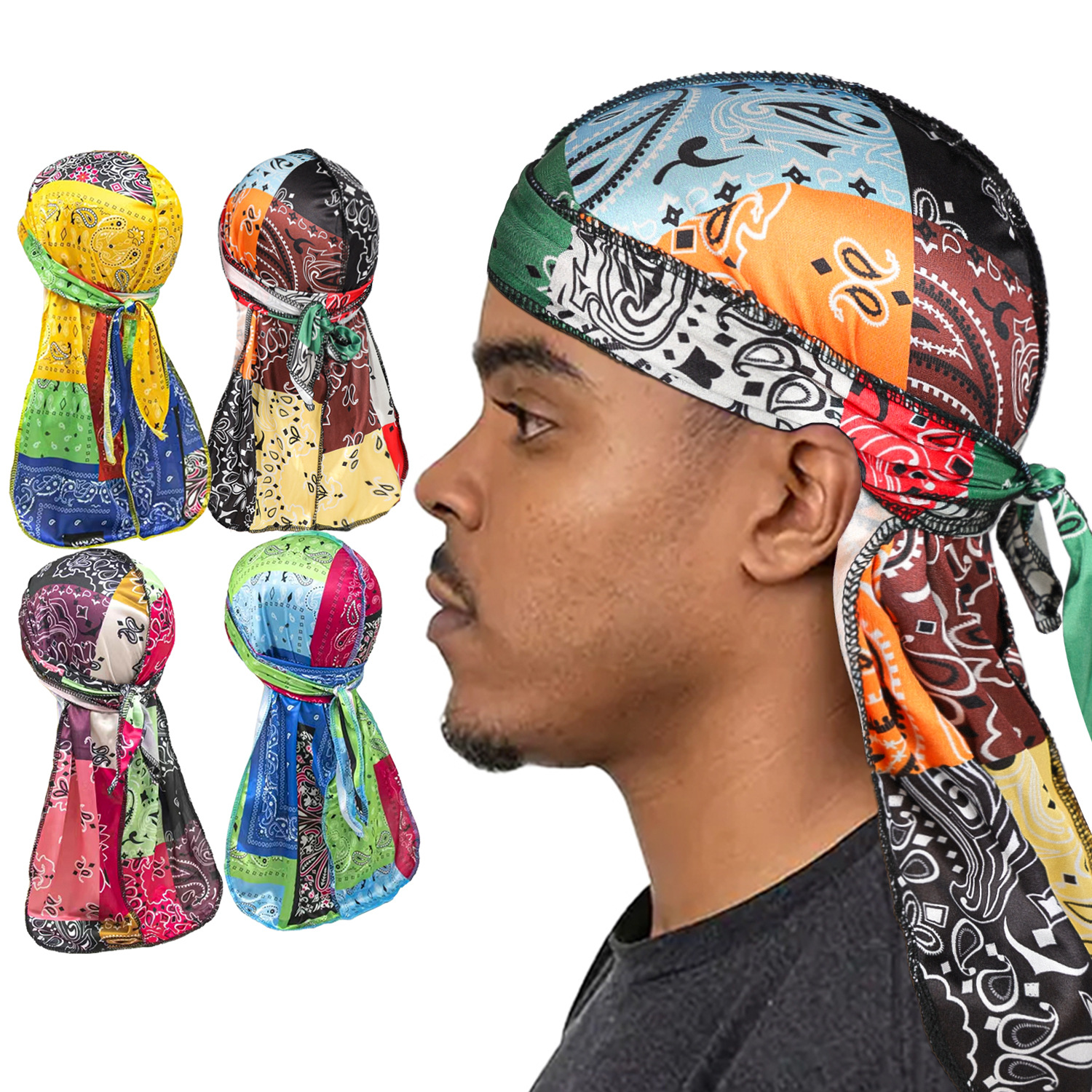 Paisley Printing Silky Durags  – обзор и цена Bandana Doo Rag