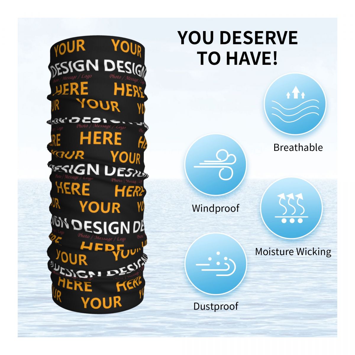 Custom Your Design Here Bandan – обзор и цена Neck Warmer Tube