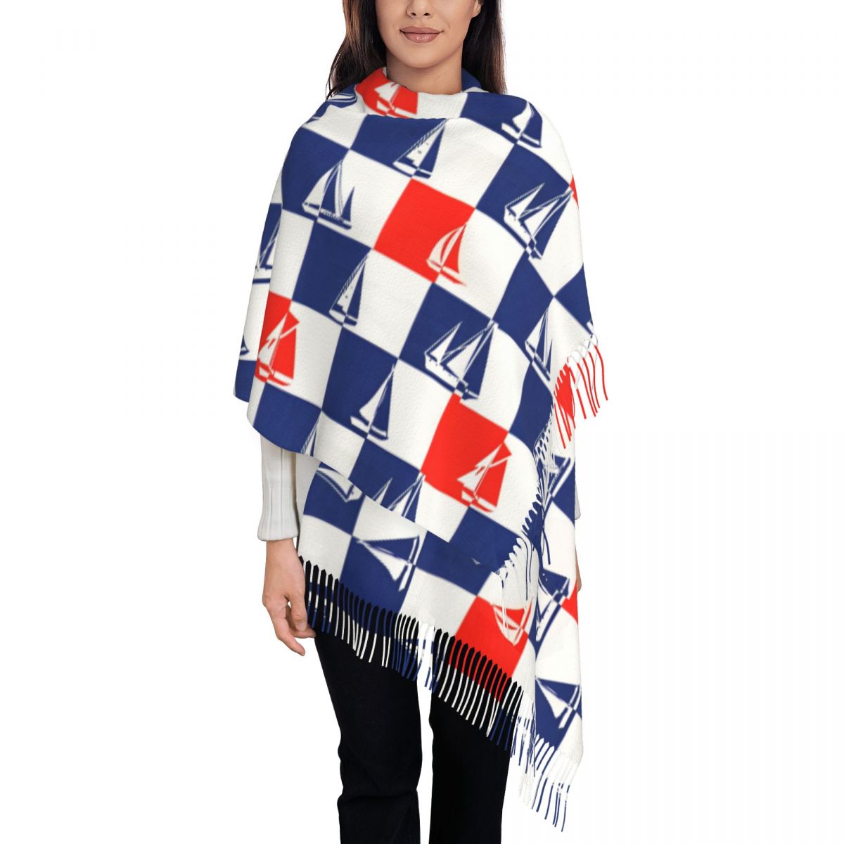 Sailing Ship Ocean Scarf Fall  – обзор и цена Pashmina Wrap Large