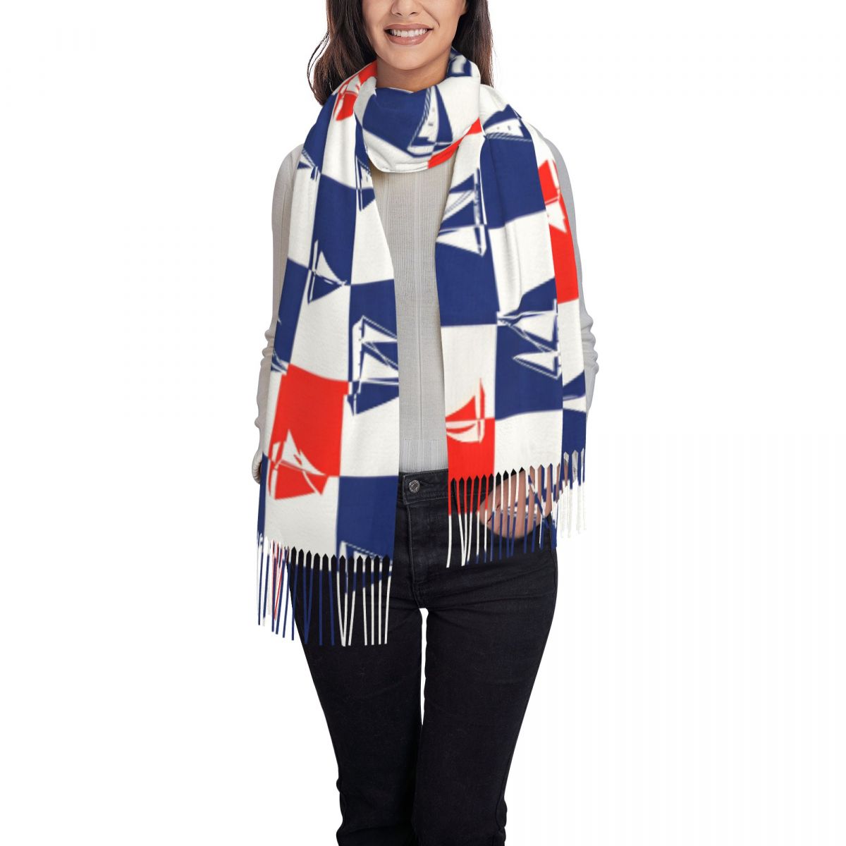 Sailing Ship Ocean Scarf Fall  – обзор и цена Pashmina Wrap Large