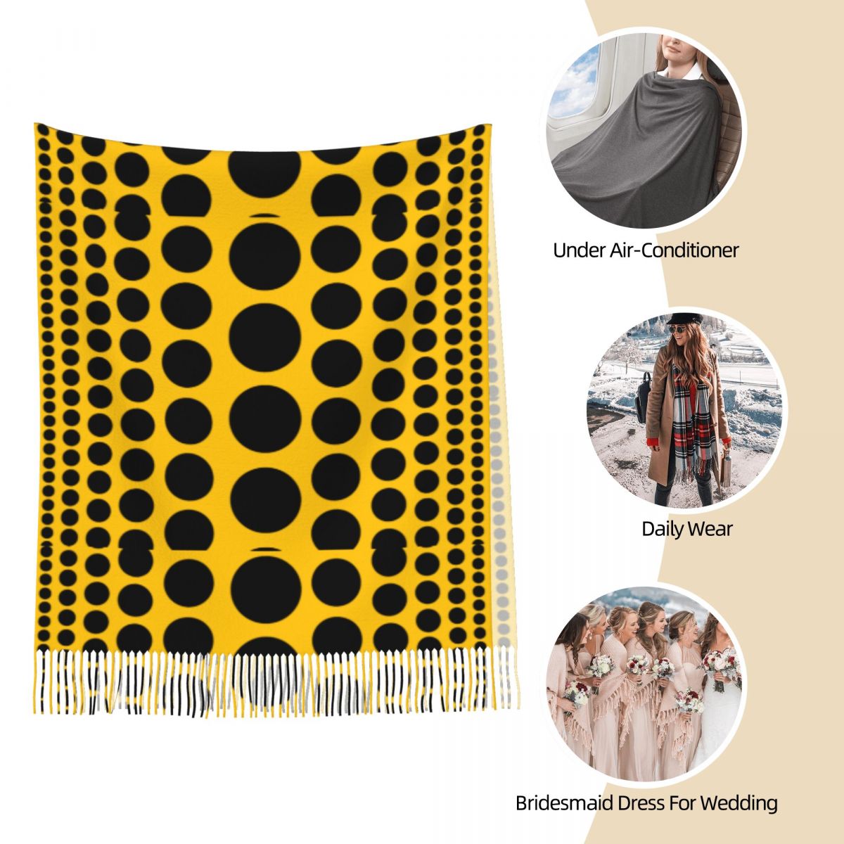 Infinity Polka Dots Scarf for  – обзор и цена Infinity Scarf Knit