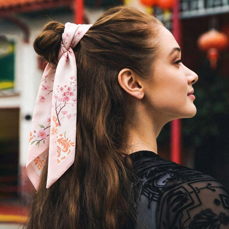 Fashion Women Silk Satin Skinn – обзор и цена Silk Neck Scarf