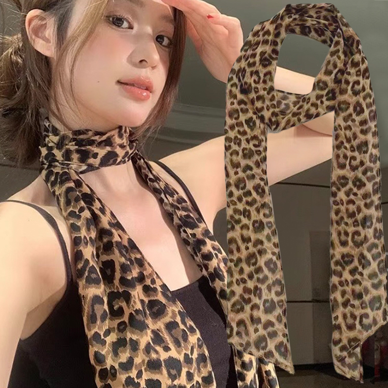 Leopard Print Scarf Retro Polk – обзор и цена Silk Tie Striped