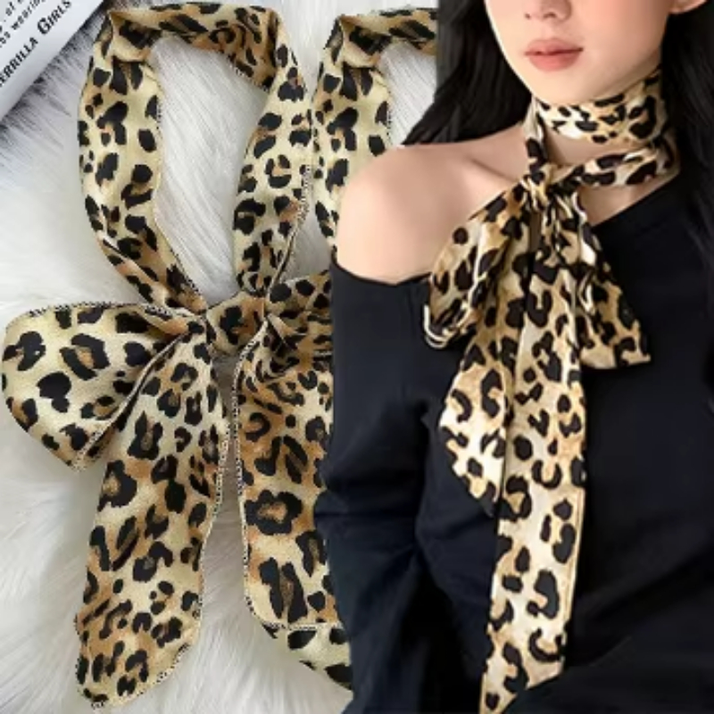 Leopard Print Scarf Retro Polk – обзор и цена Silk Tie Striped