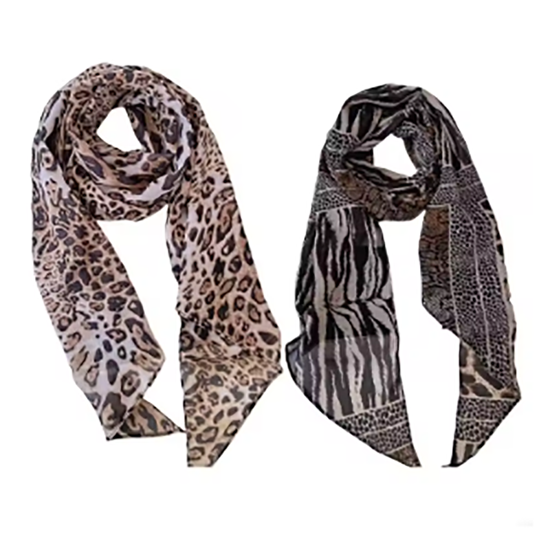 Leopard Small Long Silk Scarf  – обзор и цена Silk Tie Striped
